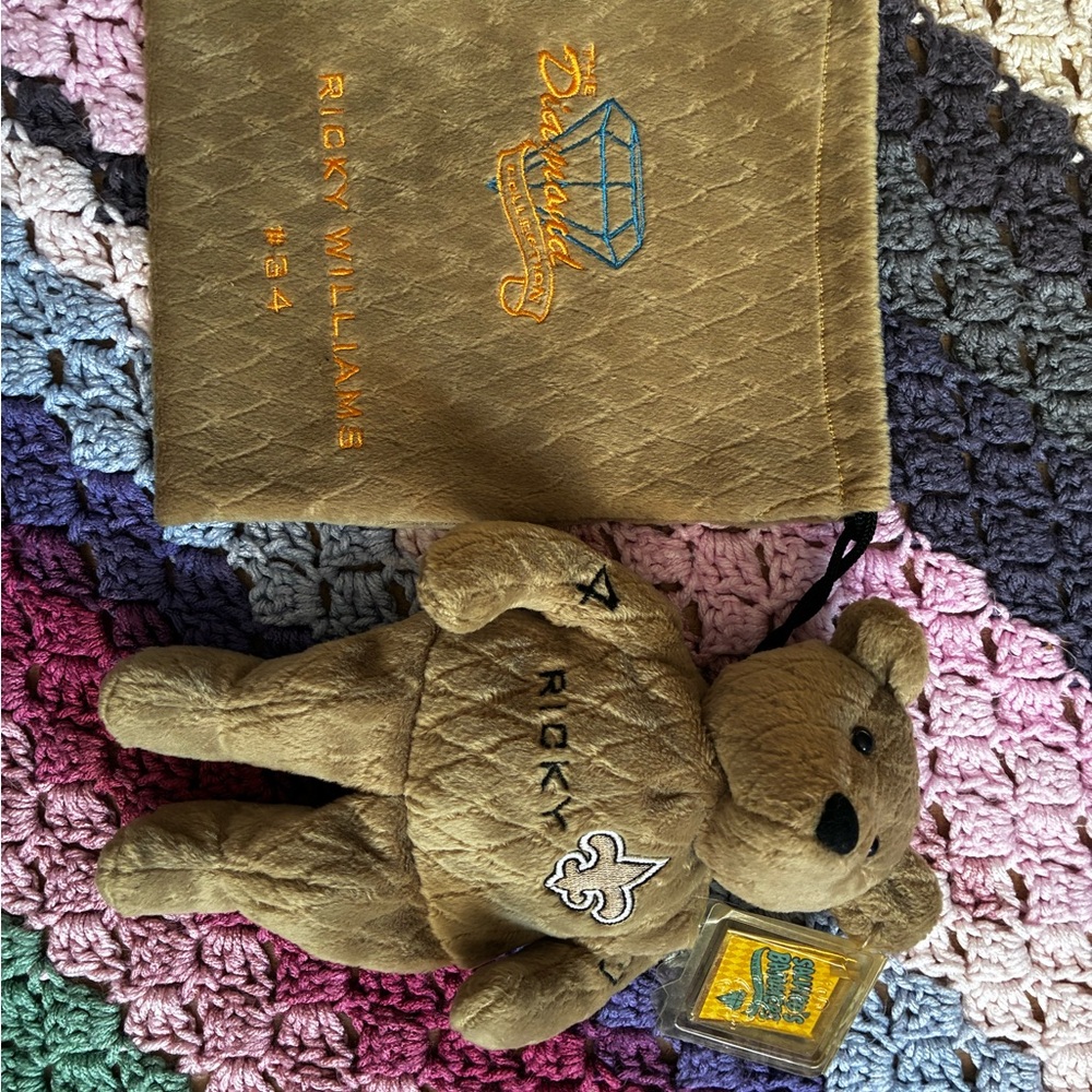 Diamond Collection Teddy Bear Plush Doll RICKY WILLIAMS Football #34 NFL